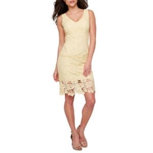 Premier Amour Sleeveless Lace Sheath Dress